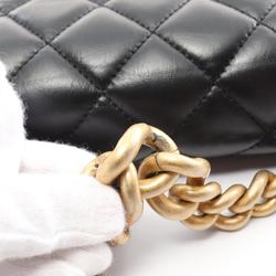 CHANEL Matelasse Shoulder Bag Leather Caviar Skin (Grained Calf) Women's Black AS0785