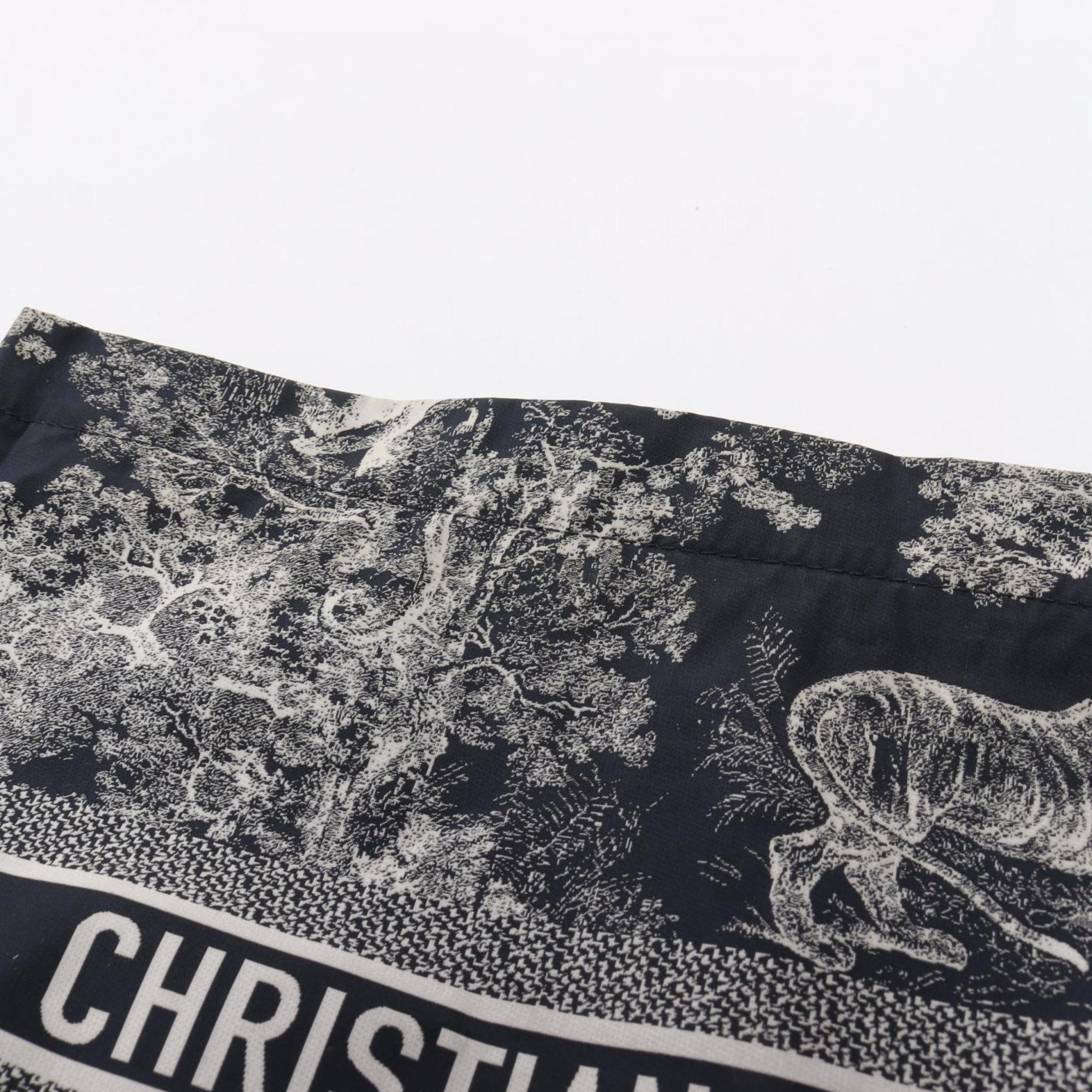 Christian Dior Dior DIORTRAVEL Zip Pouch Second Bag Clutch Fabric Men's Women's Navy White