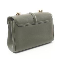 CELINE Teen Soft 16 Shoulder Bag, Leather, Women's, Green, 196853CR815KH