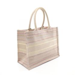 Christian Dior Dior BO TOTE Book Tote Medium Bag Canvas Women's Beige Multicolor