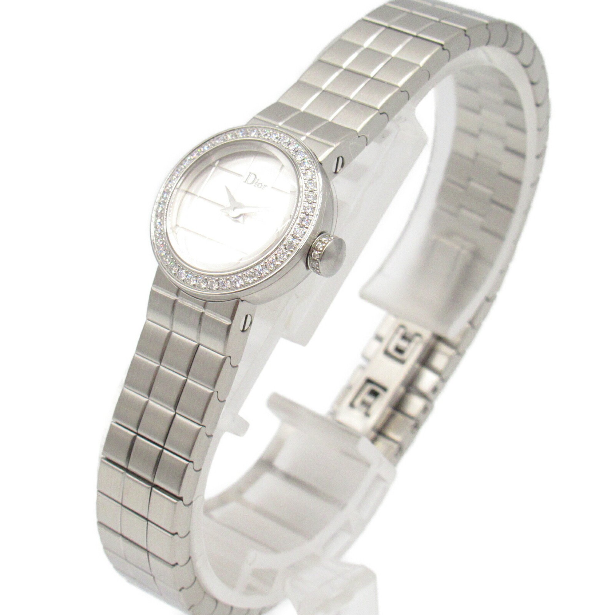 Dior La D Deux Wristwatch Stainless Steel Ladies Silver CD040111