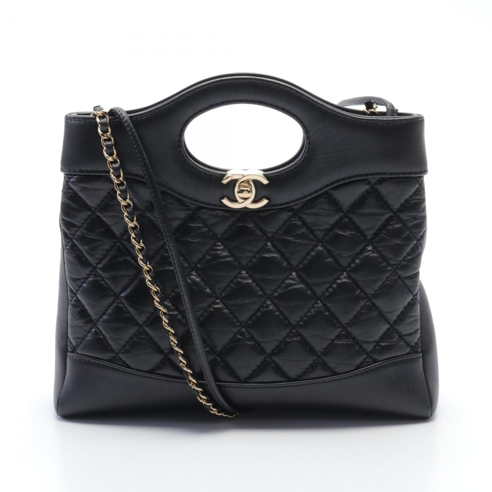 CHANEL Chanel 31 Shoulder Bag Leather Women's Black AS4133