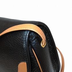 Christian Dior Dior Leather Black x Brown Bag Shoulder Women's