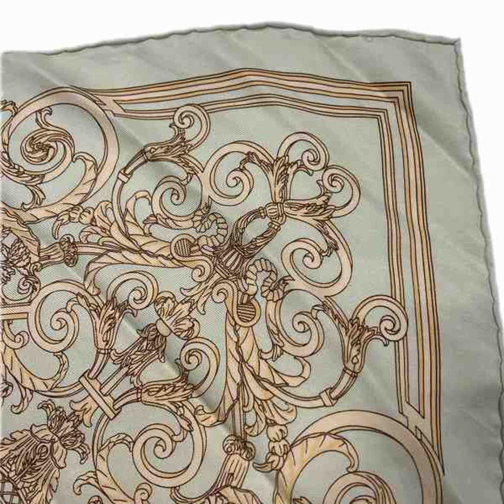 Hermes Carré 40 Tuileries Garden Mint Green Accessories Scarf Women's