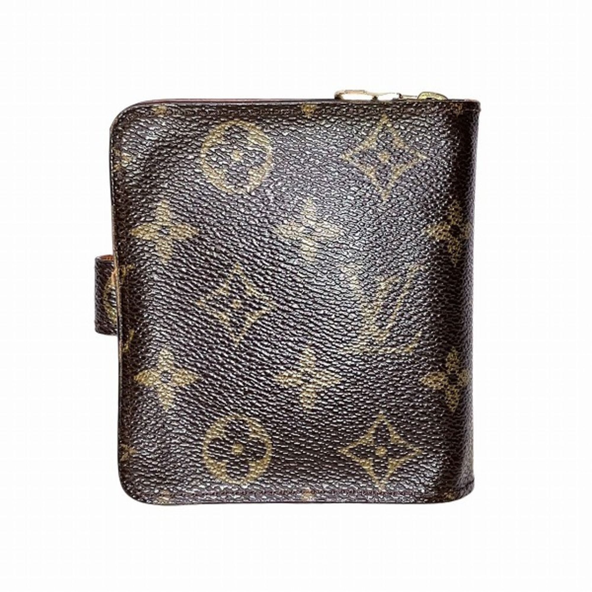 Louis Vuitton Monogram Compact Zip M61667 Bi-fold Wallet for Men and Women