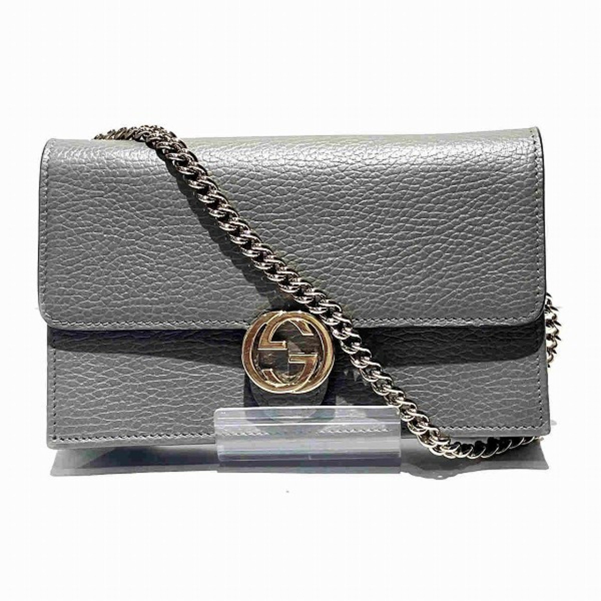 GUCCI Interlocking G Chain Wallet 510314 Long Bi-fold Women's Bag