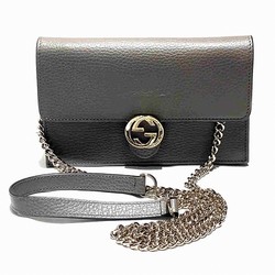 GUCCI Interlocking G Chain Wallet 510314 Long Bi-fold Women's Bag