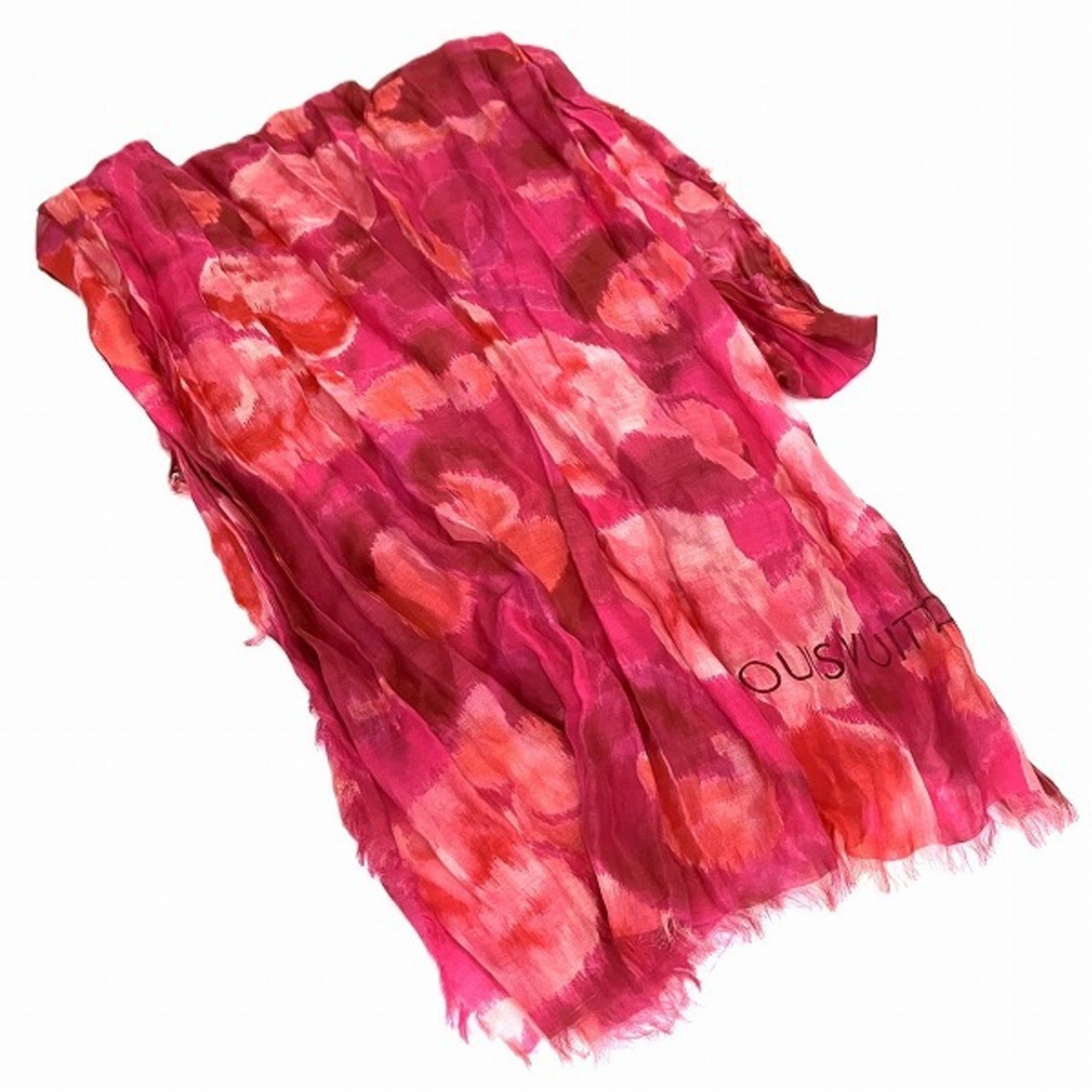 Louis Vuitton Pareo Summer Ikat M74928 Pleated Accessory Stole Scarf Women's