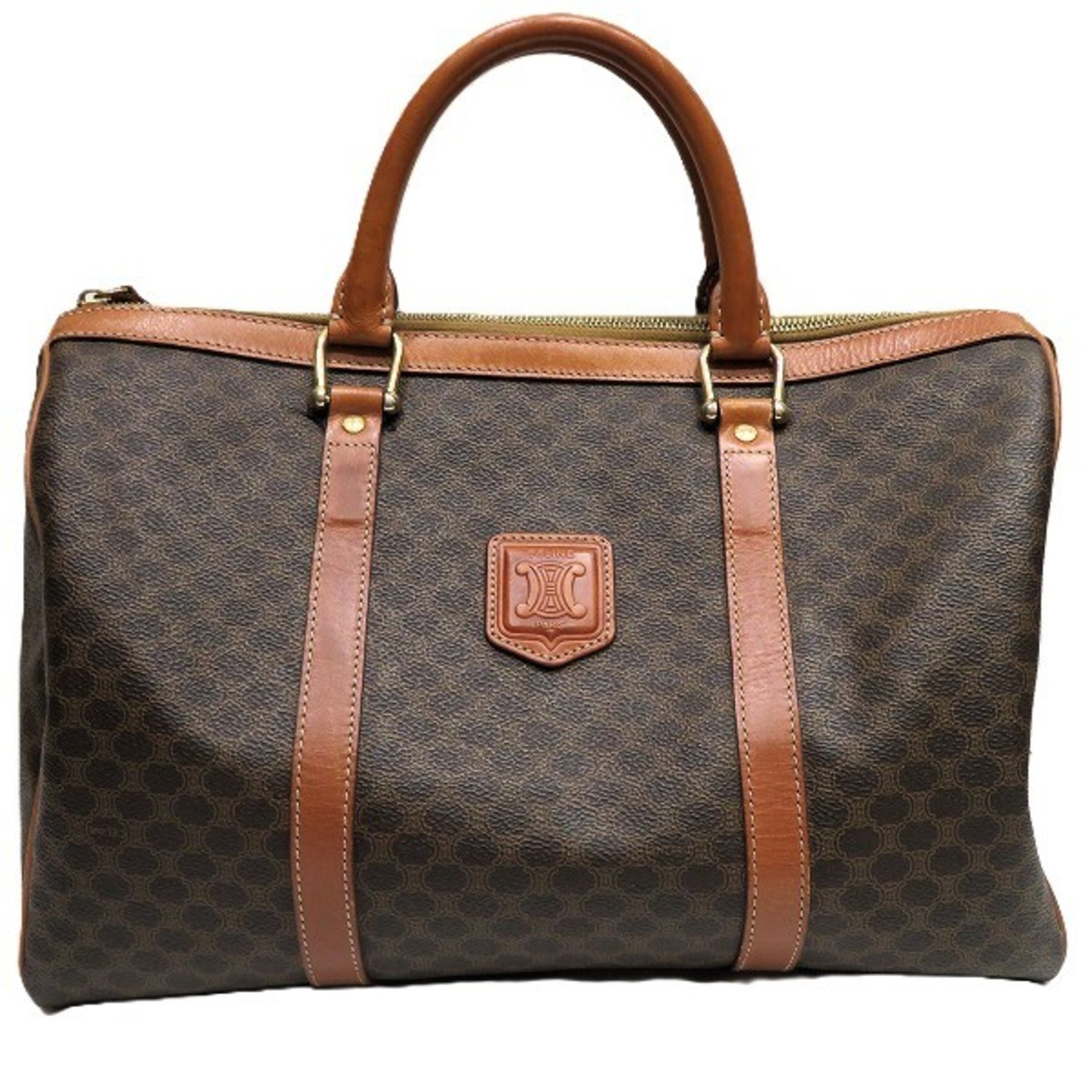 CELINE Macadam Pattern Brown Bag Handbag Boston Men's Women's