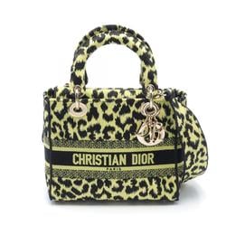 Christian Dior Dior LADY D-LITE Medium Tote Bag Canvas Women's Green Black