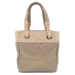 CHANEL Paris Biarritz Tote PM Bag Canvas Coated Women's Gold