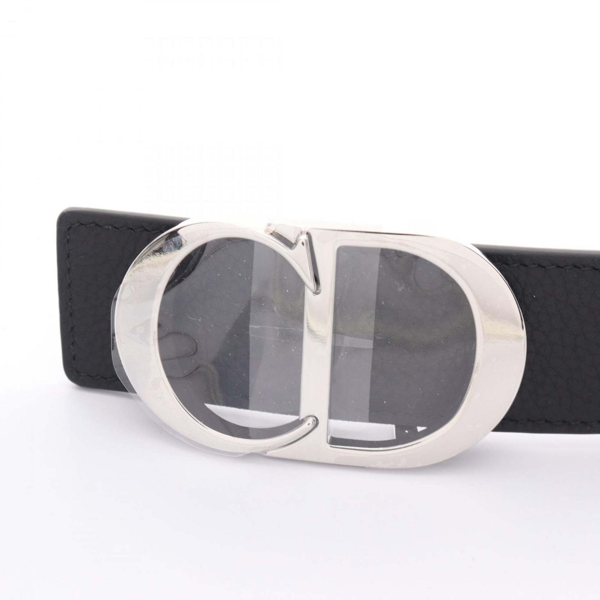 Christian Dior Dior CD Belt Clothing Leather Men's Black Navy 4371PLTAMH16Q85