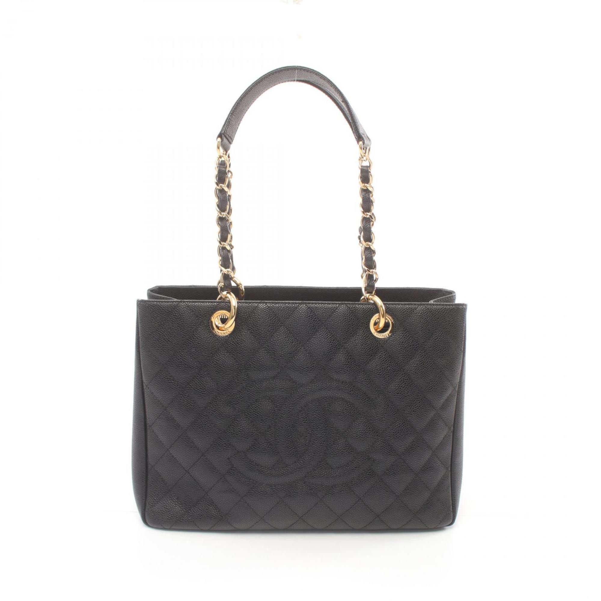 CHANEL Matelasse Grand GST Tote Bag Caviar Skin (Grained Calf) Women's Black A50995