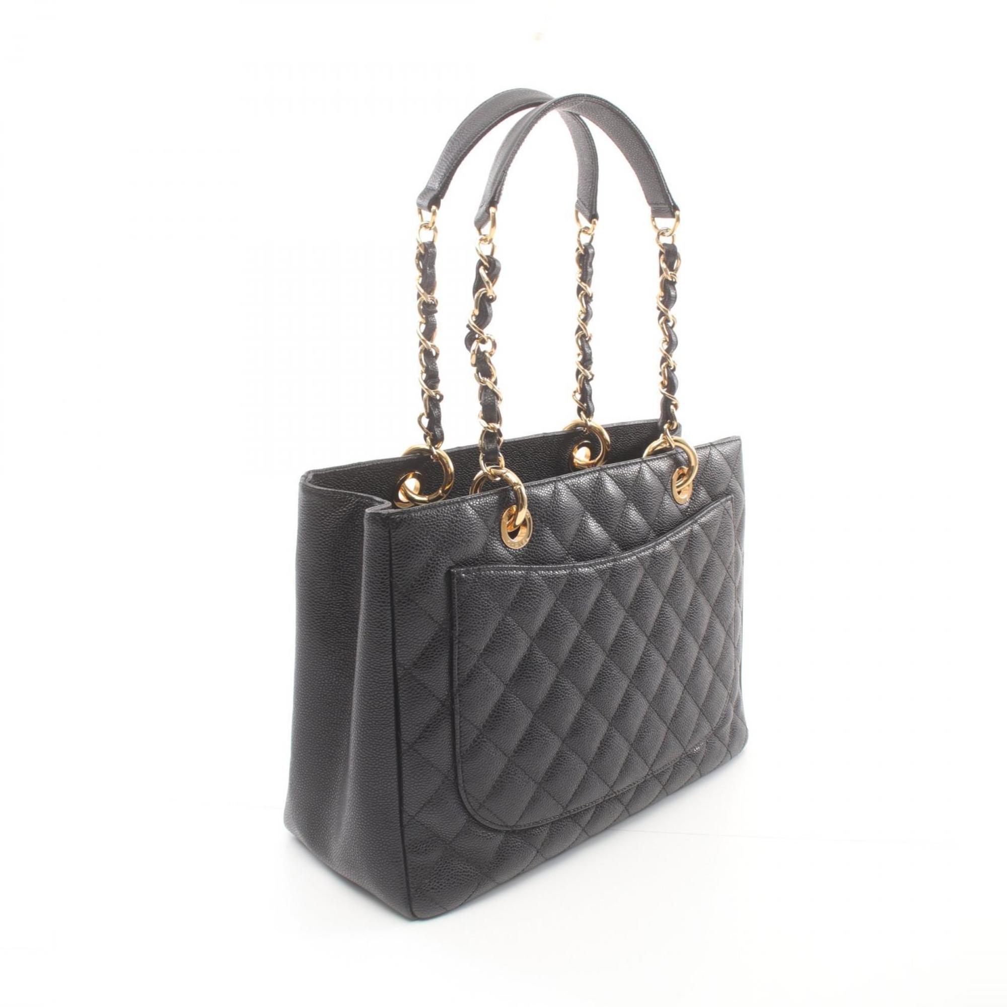 CHANEL Matelasse Grand GST Tote Bag Caviar Skin (Grained Calf) Women's Black A50995