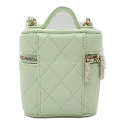 CHANEL Vanity Chain Shoulder Bag Caviar Skin (Grained Calf) Women's Green Light AP2503