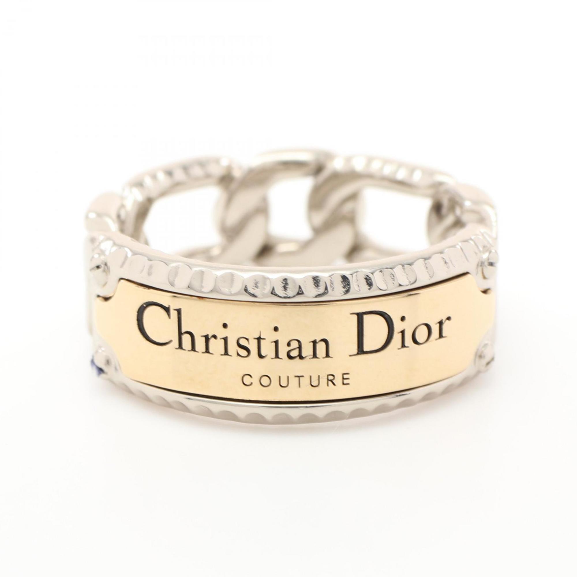 Christian Dior Dior Chain Link Ring Stainless Steel GP (Gold Plated) Men's Silver Gold R1974HOMMT327L62