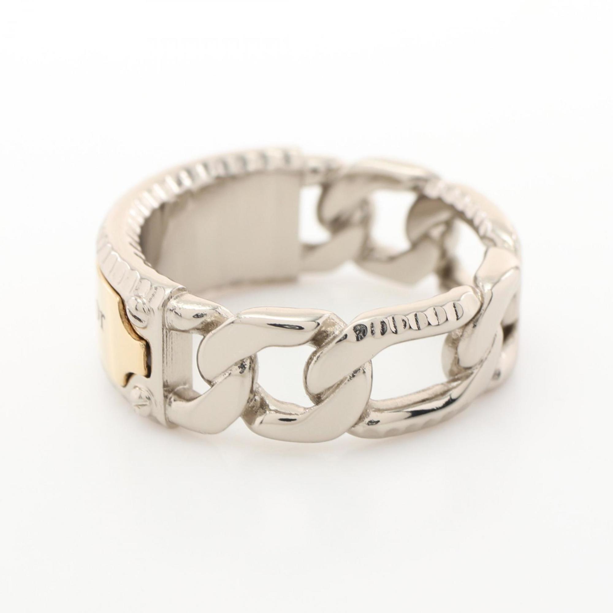 Christian Dior Dior Chain Link Ring Stainless Steel GP (Gold Plated) Men's Silver Gold R1974HOMMT327L62