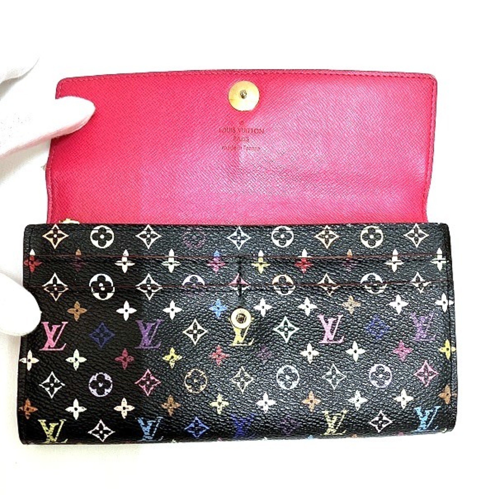 Louis Vuitton Multicolor Portefeuille Sarah M93533 Long Wallet Bi-fold for Women