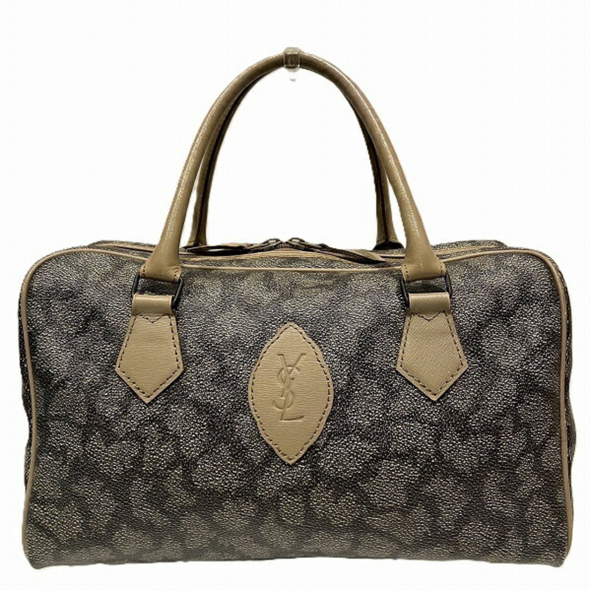 Yves Saint Laurent Giraffe Pattern Bag Handbag Boston Women's