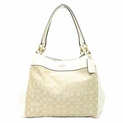 Coach COACH Signature F27579 White Bag Tote Women's