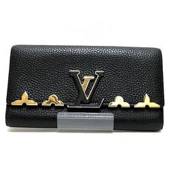 Louis Vuitton Taurillon Portefeuille Capucines M64551 Noir Long Wallet for Men and Women