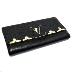 Louis Vuitton Taurillon Portefeuille Capucines M64551 Noir Long Wallet for Men and Women