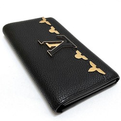 Louis Vuitton Taurillon Portefeuille Capucines M64551 Noir Long Wallet for Men and Women