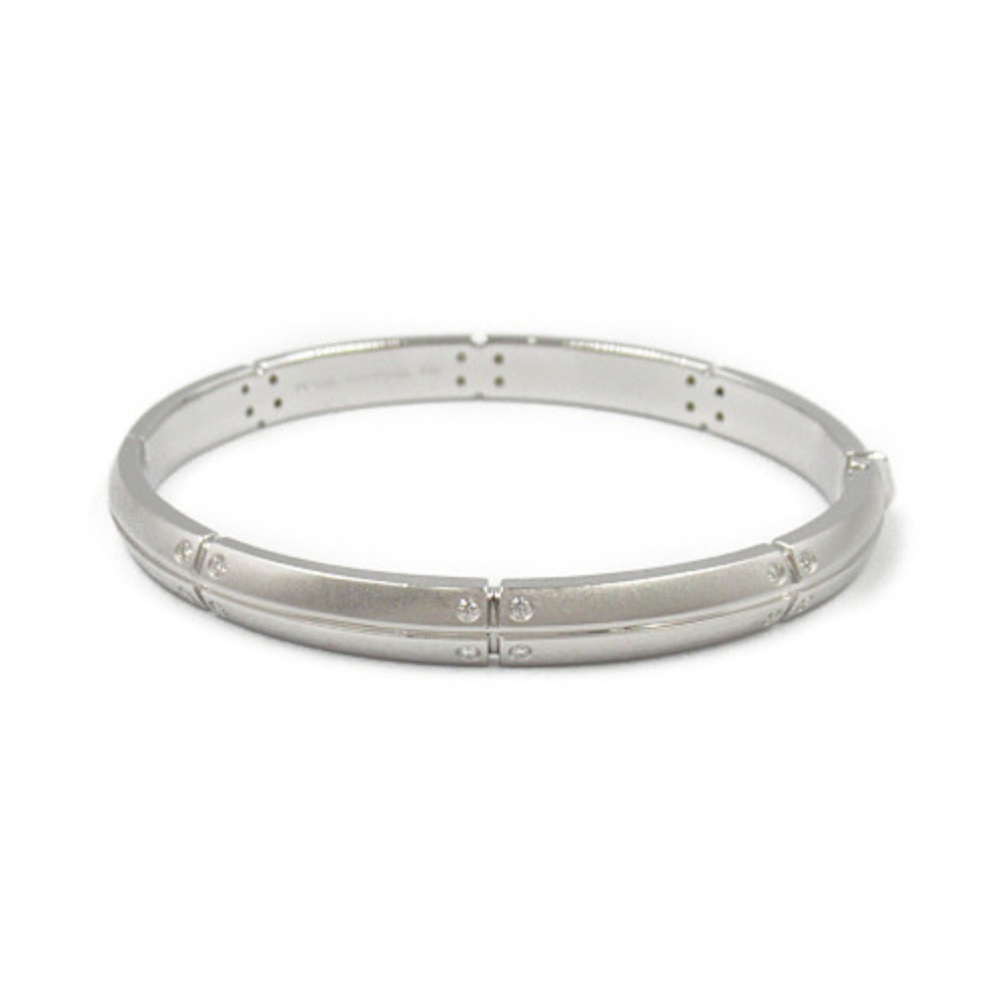 Tiffany & Co. Story Bangle, K18WG (White Gold), Diamond, Women's, Clear