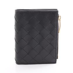 BOTTEGA VENETA Intrecciato Bi-fold Wallet Leather Men's Women's Black 742330VCPP38425