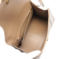 BALENCIAGA Hourglass Handbag Bag Leather Women's Beige 593546