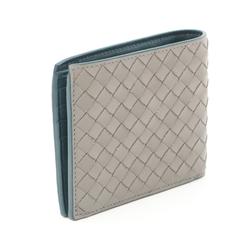 BOTTEGA VENETA Intrecciato Bi-fold Wallet Leather Men's Grey