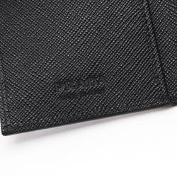 PRADA SAFFIANO TRIANG Business Card Holder/Card Case Saffiano Leather Men's Black 2MC101QHHF0002