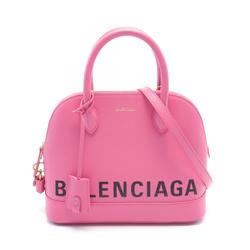 BALENCIAGA Ville Bag S Handbag Leather Women's Pink Black 518873