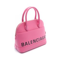 BALENCIAGA Ville Bag S Handbag Leather Women's Pink Black 518873