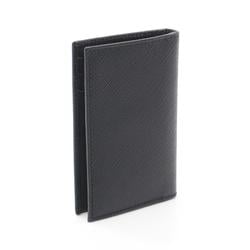 PRADA SAFFIANO TRIANG Business Card Holder/Card Case Saffiano Leather Men's Black 2MC101QHHF0002