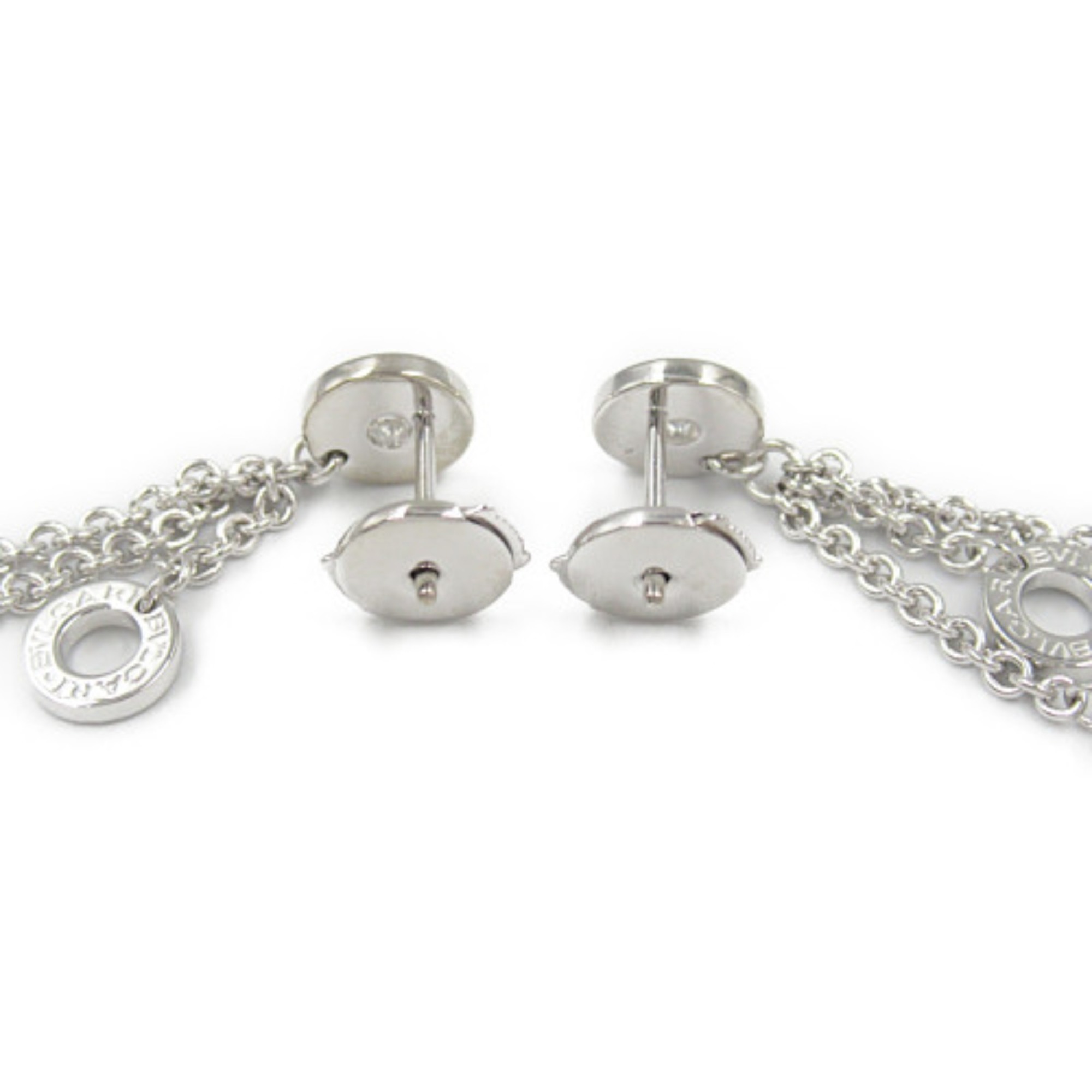 BVLGARI B-zero1 Element Diamond Earrings K18WG (White Gold) Ladies Clear