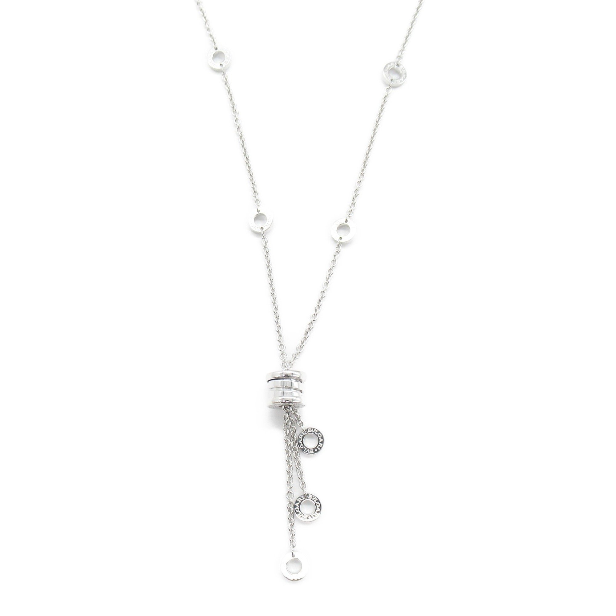 BVLGARI B-zero1 B-zero One Element Necklace K18WG (White Gold) Men's Women's Silver