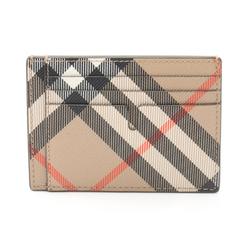 Burberry BURBERRY Business Card Holder/Card Case Coated Canvas Women's Beige Multicolor 8091910