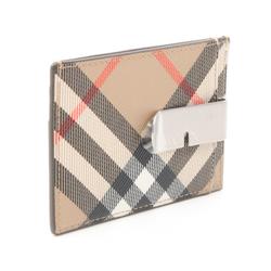 Burberry BURBERRY Business Card Holder/Card Case Coated Canvas Women's Beige Multicolor 8091910