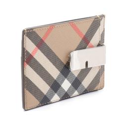 Burberry BURBERRY Business Card Holder/Card Case Coated Canvas Men's Women's Beige Multicolor 8091910