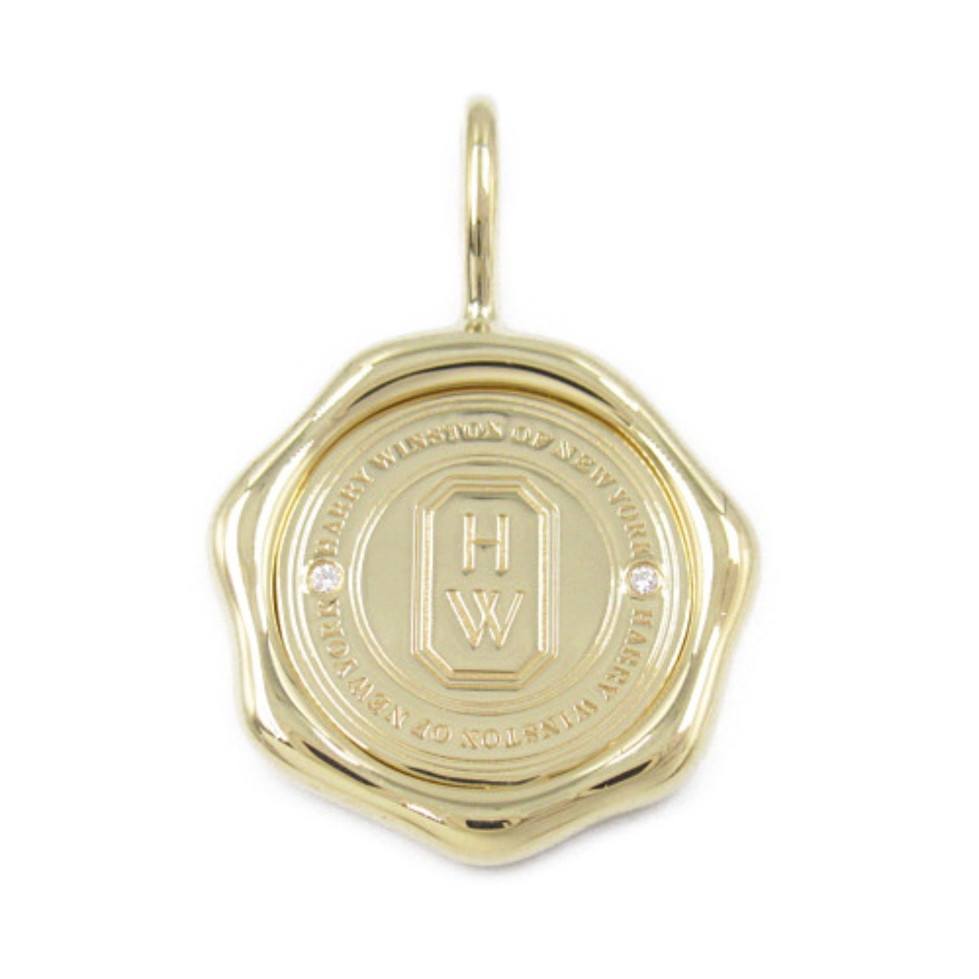 Harry Winston HARRY WINSTON Shield by Diamond Charm Pendant Top K18 (Yellow Gold) Ladies Clear