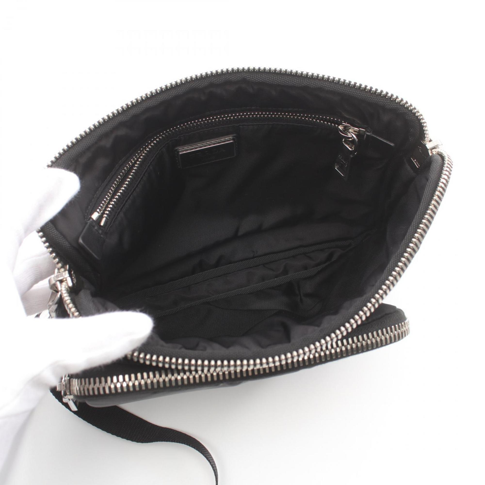 PRADA Shoulder Bag Nylon Men's Black 2VH088