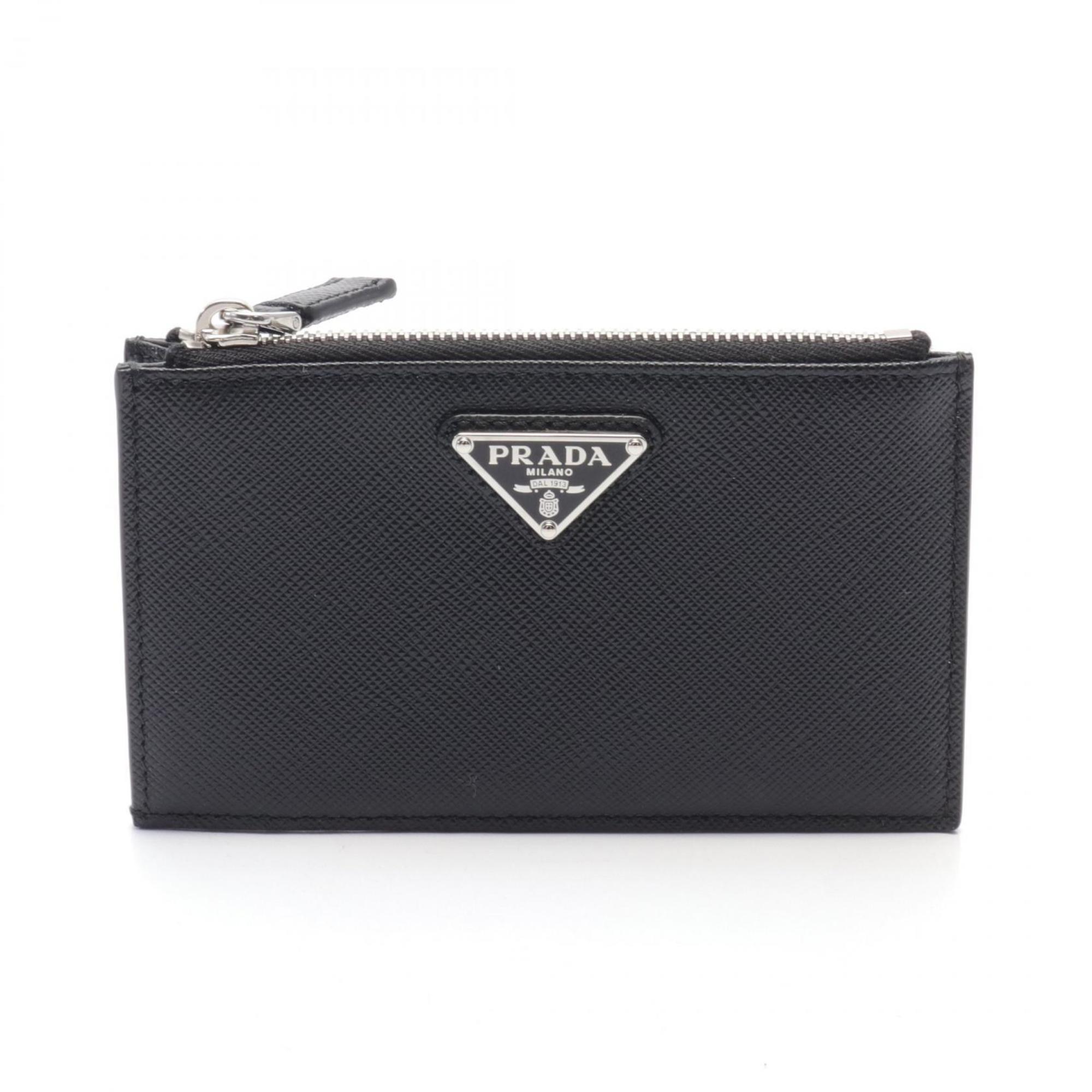 PRADA Business Card Holder/Card Case Saffiano Leather Women's Black 2MC086QHHF0002