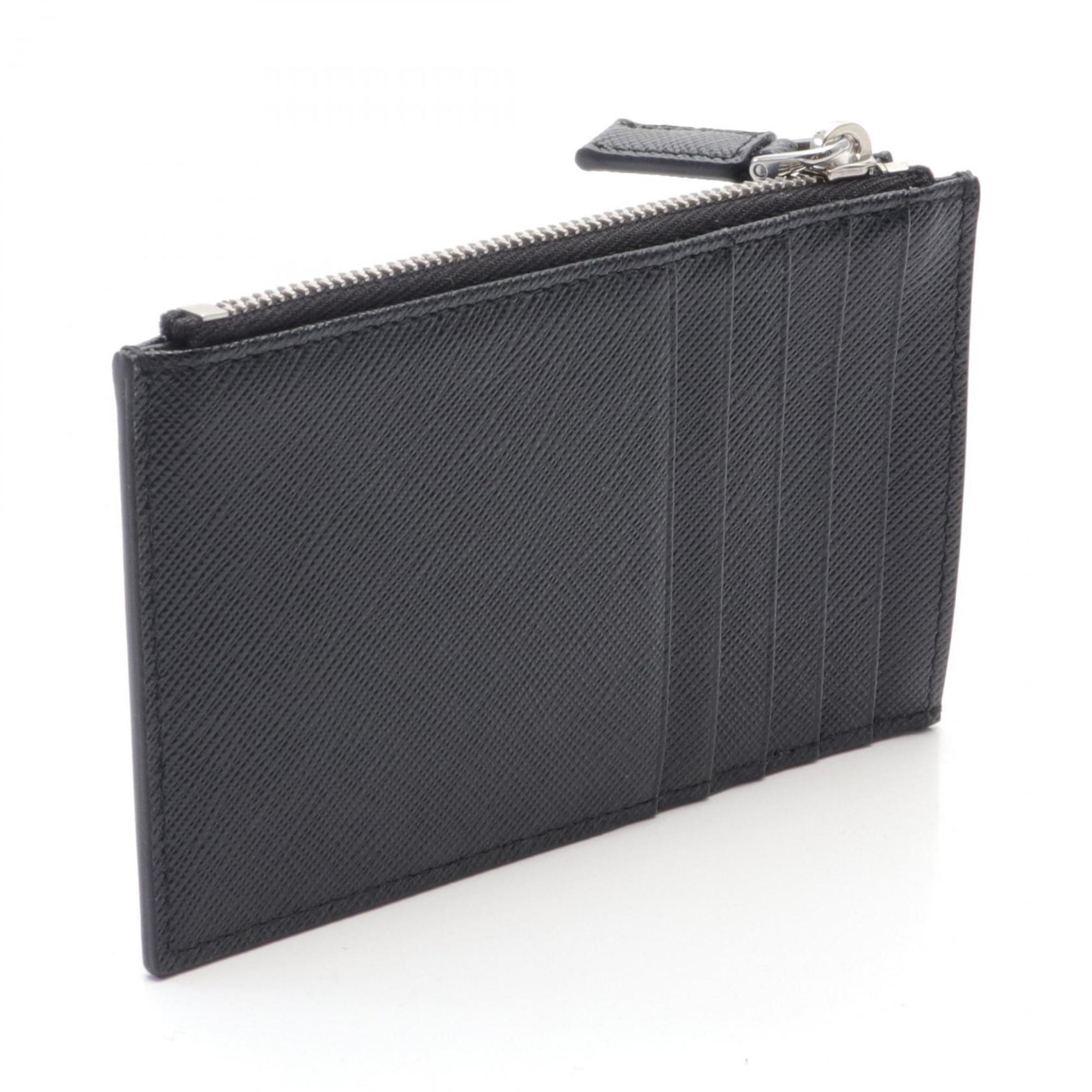 PRADA Business Card Holder/Card Case Saffiano Leather Women's Black 2MC086QHHF0002