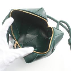 BOTTEGA VENETA Cassette Camera Bag Shoulder Leather Women's Green 701915VCQC23049