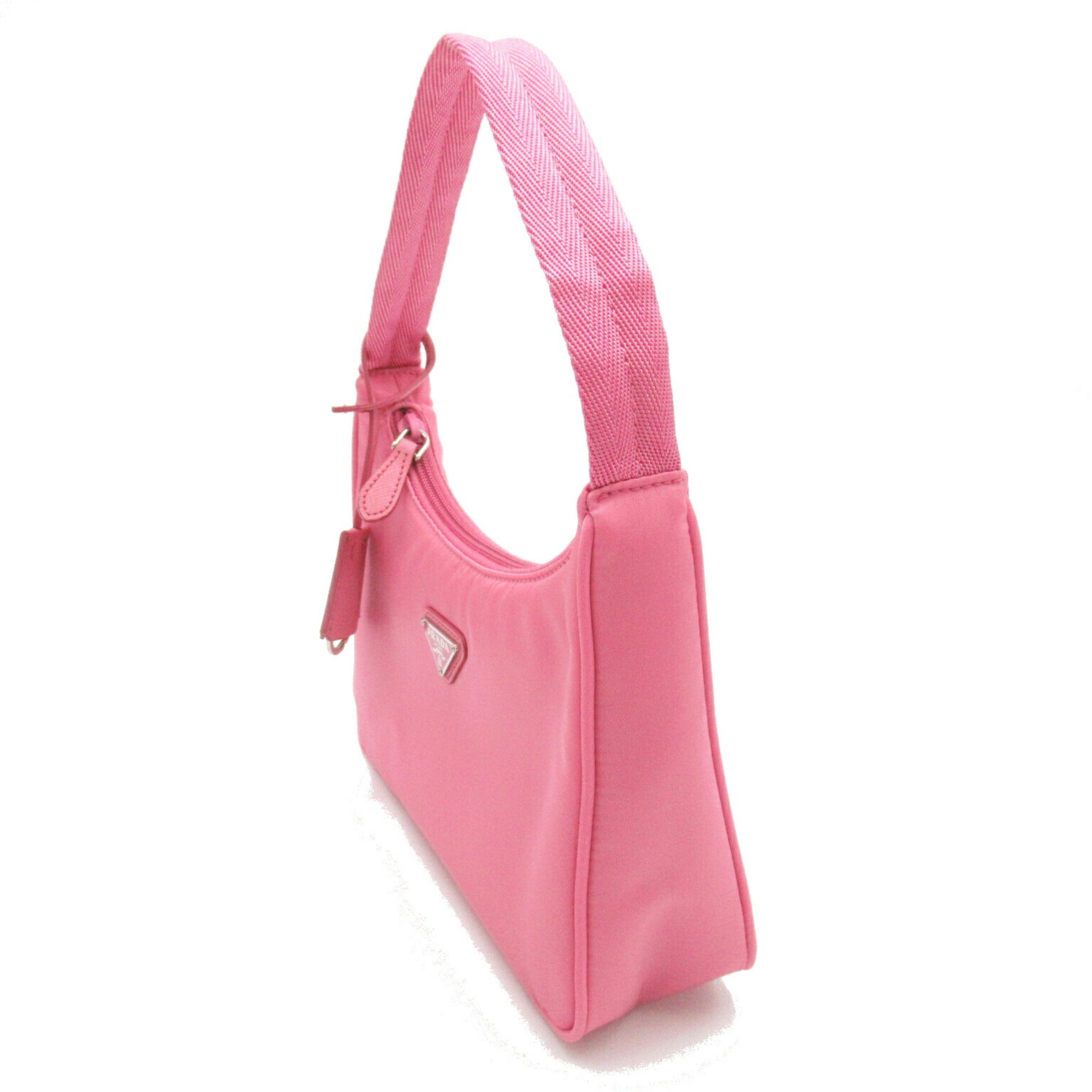 PRADA Shoulder Bag, Nylon, Women's, Pink, 1NE515