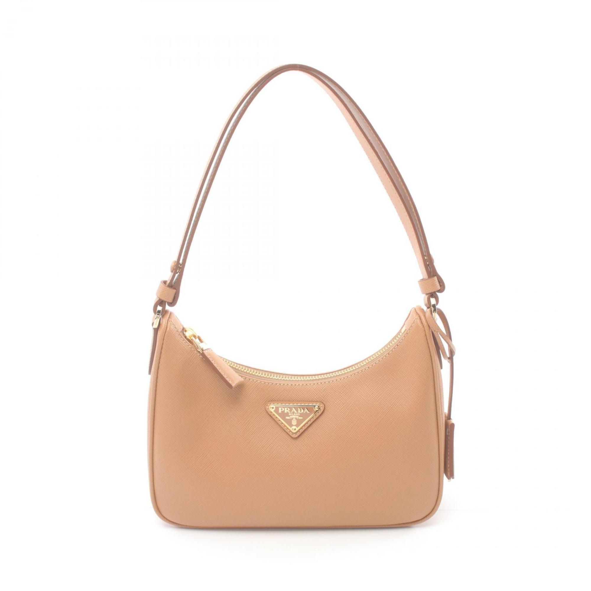 Prada SAFFIANO LUX Shoulder Bag, Saffiano Leather, Women's, Beige, 1BC204NZVF0P9G