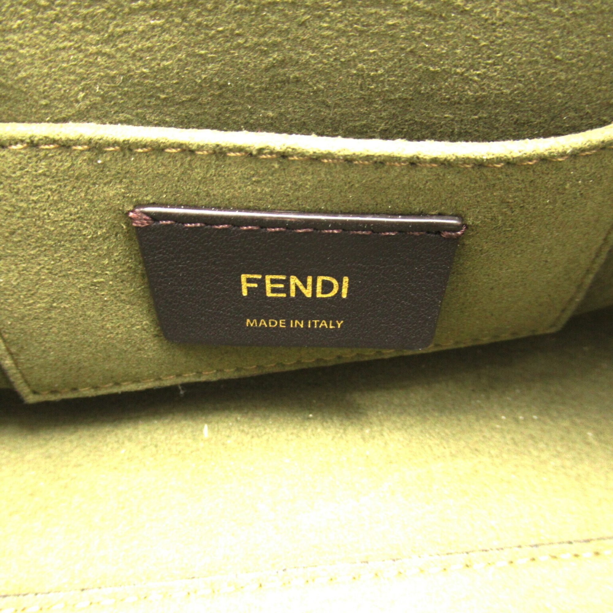 FENDI By the Way 2way Shoulder Bag, Velour, Women's, Beige