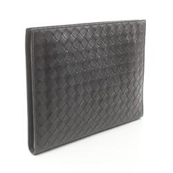 BOTTEGA VENETA Intrecciato Second Bag Clutch Leather Men's Black 732638V2E418803