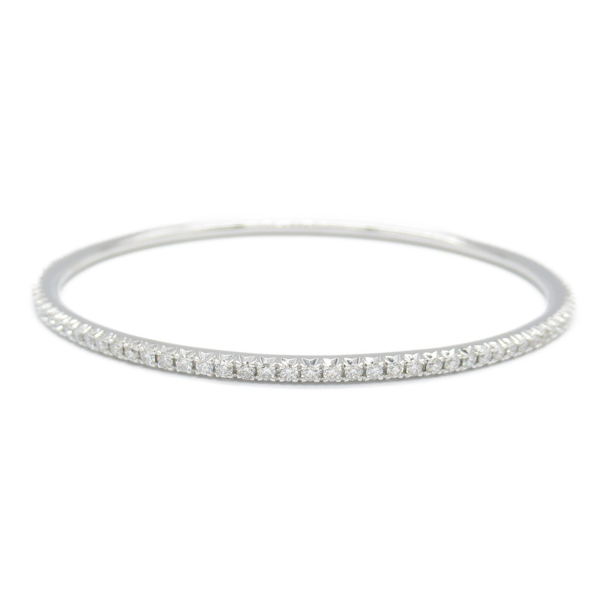 Tiffany & Co. Metro Medium Diamond Bracelet, K18WG (White Gold), Diamond, Women's, Clear